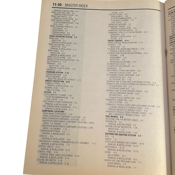 Chilton Honda Civic/Del Sol 1996-00 Repair Manual - Picture 7 of 11